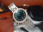 DEVILLE LADYMATIC 29MM TWO TONE BLUE DIAL DIAMOND BEZEL