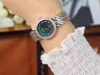 DEVILLE LADYMATIC 29MM TWO TONE BLUE DIAL DIAMOND BEZEL