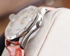 DE VILLE LADYMATIC 31MM MOP DIAL PINK LEATHER