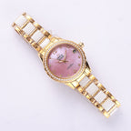 DEVILLE 33MM AUTOMATIC MOP DIAL DIAMOND BEZEL