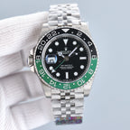 GMT-MASTER II CUSTOM GREEN BLACK BEZEL JUBILEE BRACELET