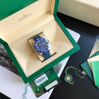 SUBMARINER DATE 41 BLUE BEZEL RUBBER STRAP